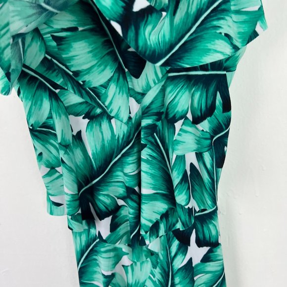 Magicsuit Lanai Rita Top Tankini Top Leaf Print Tropical Size 8 EUC - Picture 7 of 14